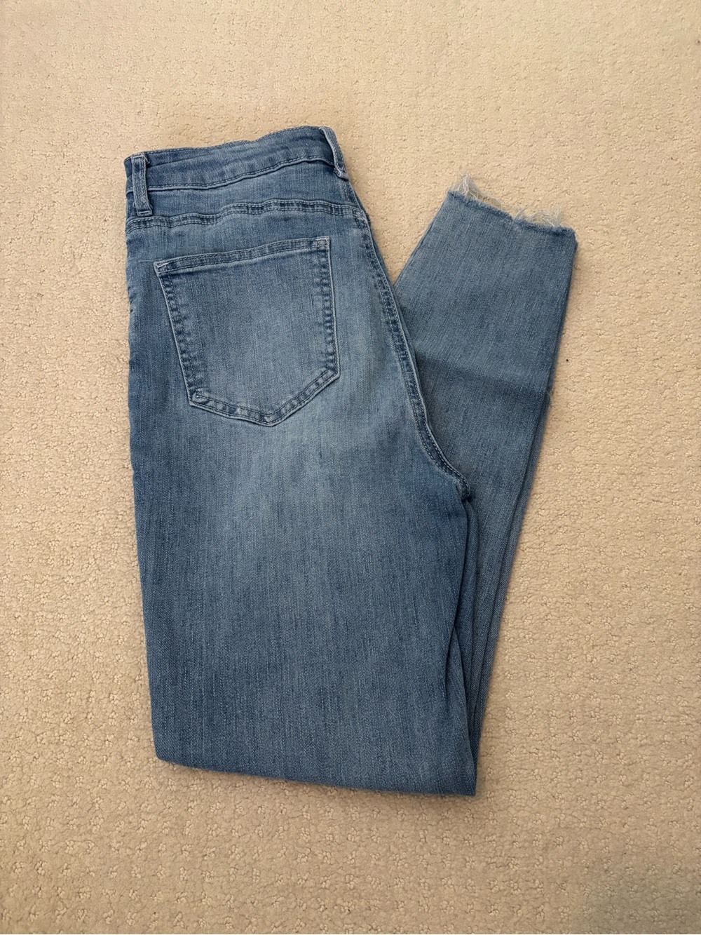 JUSTFAB Light Blue Denim Women's Skinny Jeans Cropped Ankle High Rise